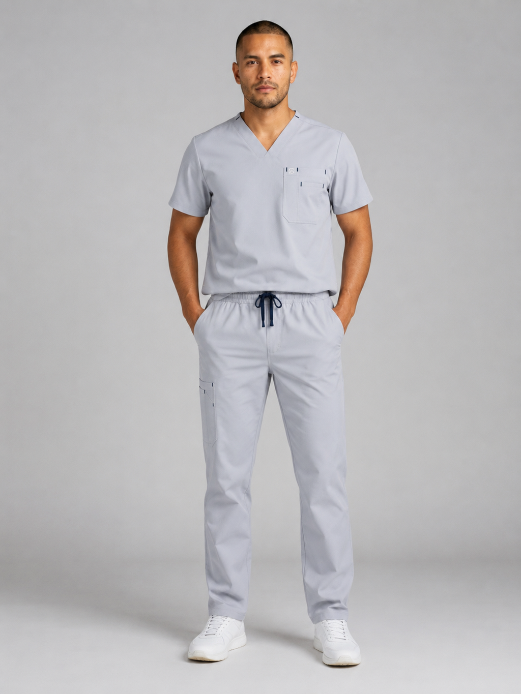 SCRUB GADA MEDICS HOMBRE — GRIS CLÍNICO JOGGER