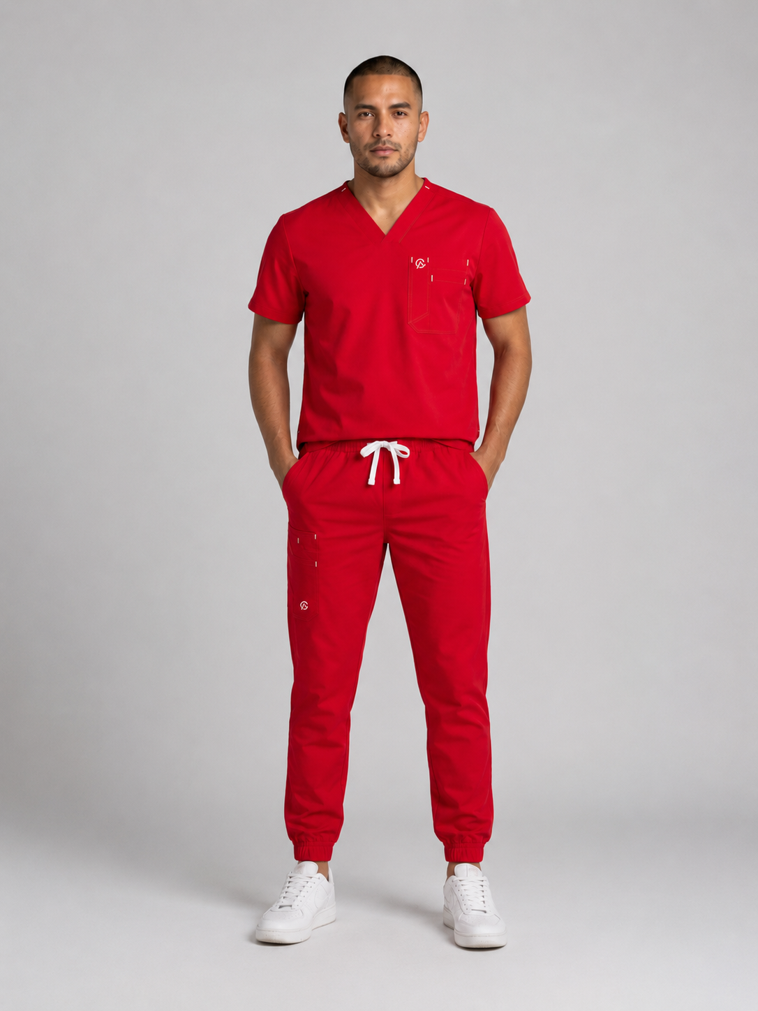 SCRUB GADA MEDICS HOMBRE — CARMESÍ JOGGER