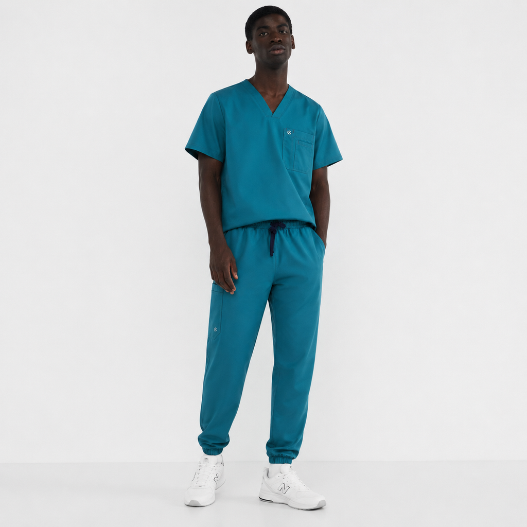 SCRUB GADA MEDICS HOMBRE — VERDE CLÍNICO PROFUNDO JOGGER