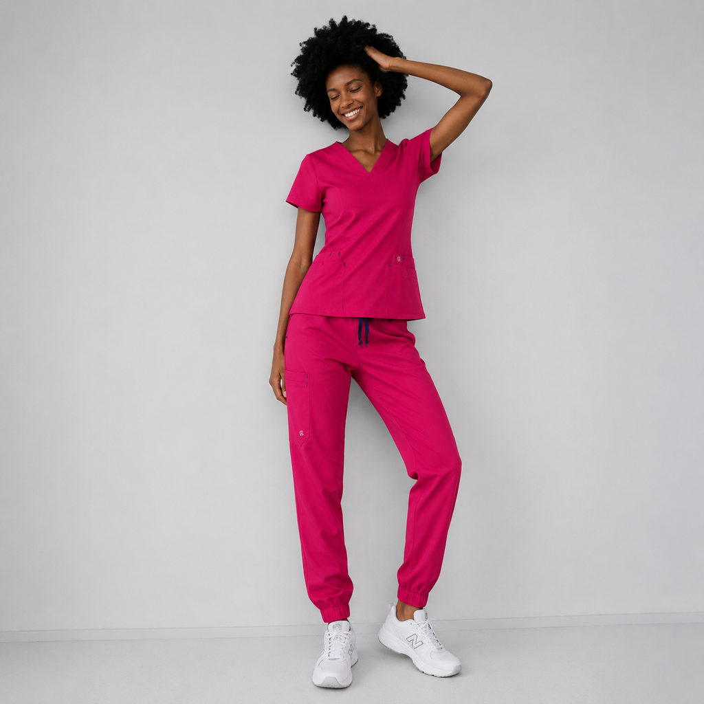 SCRUB GADA MEDICS MUJER — FUCSIA JOGGER