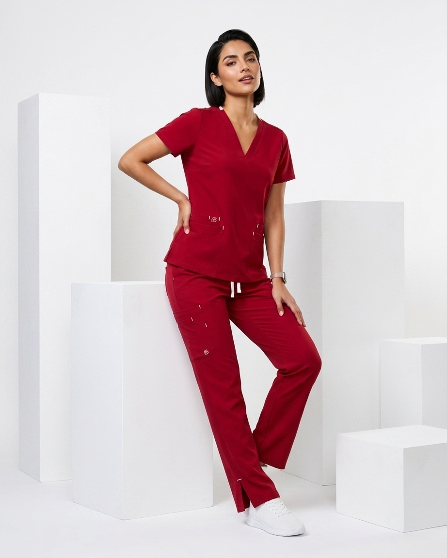 SCRUB GADA MEDICS MUJER — CARMESÍ